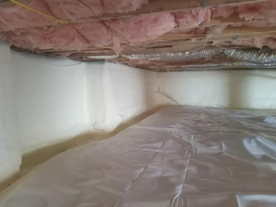 Crawl space encapsulation with closed-cell spray foam for Roof Maintenance in Leighton